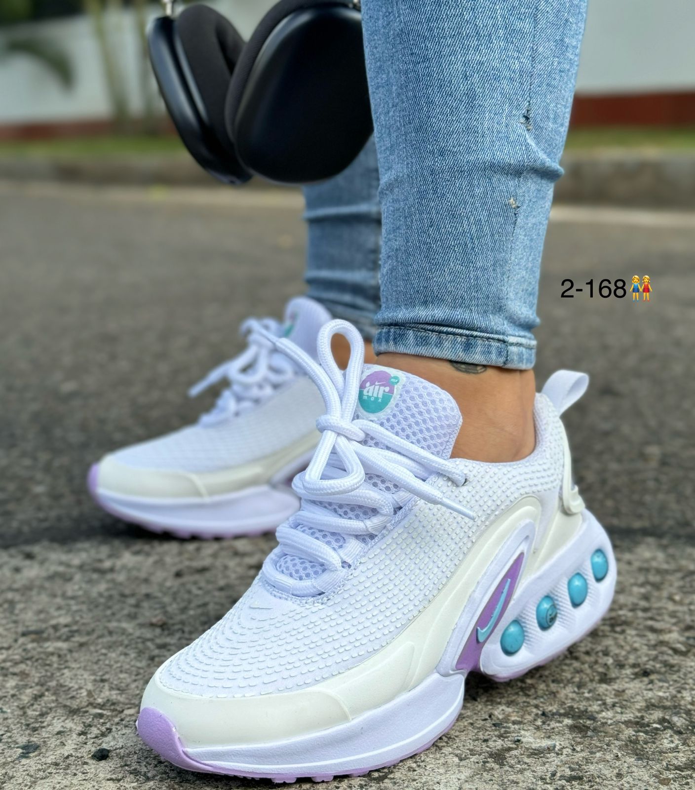 NIKE R BLANCO X MORADO