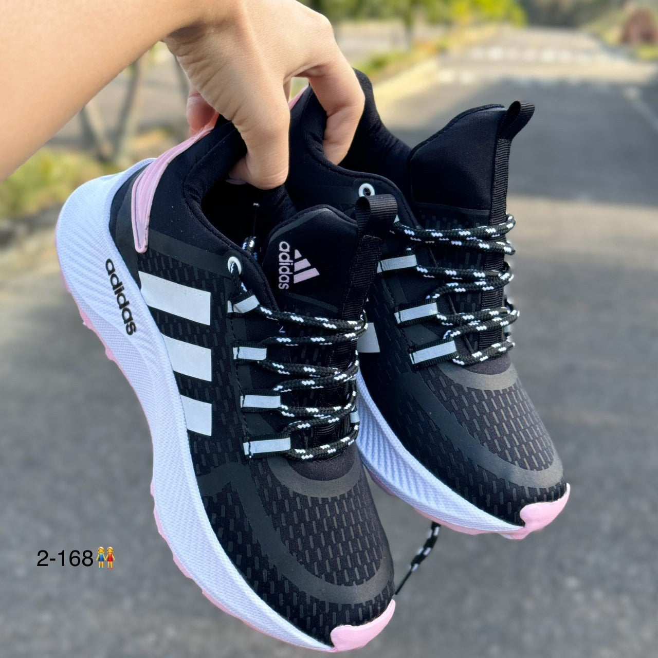 ADIDAS PEGASUS NEGRO X ROSA