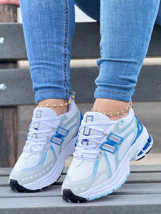 New Balance Running Blanco x Azul