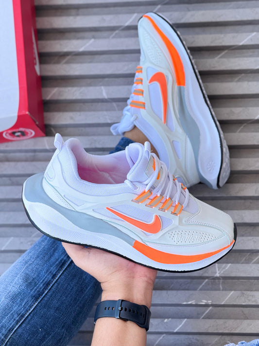 NIKE CABALLERO VL2 BLANCO X NARANJA